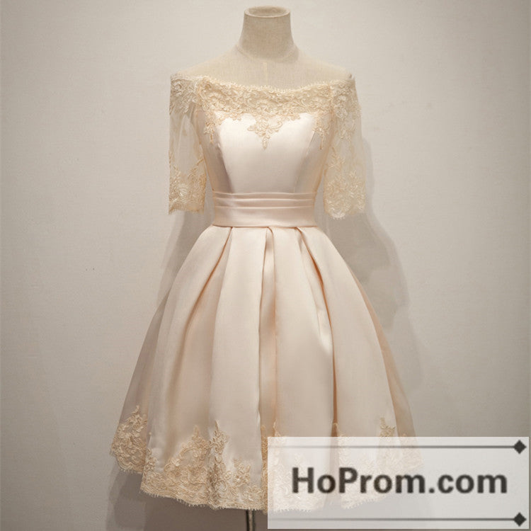 Boat Neck Short Sleeves Lace Prom Dresses Homecoming Dresses Hoprom Boat Neck Short Sleeves Lace Prom Dresses Homecoming Dresses Hoprom