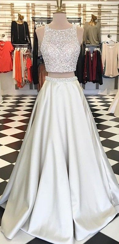 Two Piece Beaded Prom Dresses Formal Evening Dresses Hoprom Two Piece Beaded Prom Dresses Formal Evening Dresses Hoprom