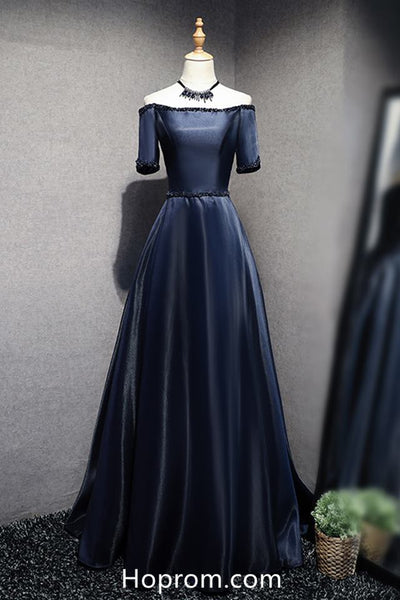 Elegant Short Sleeve Velvet Prom Dresses Off Shoulder Evening Dresses