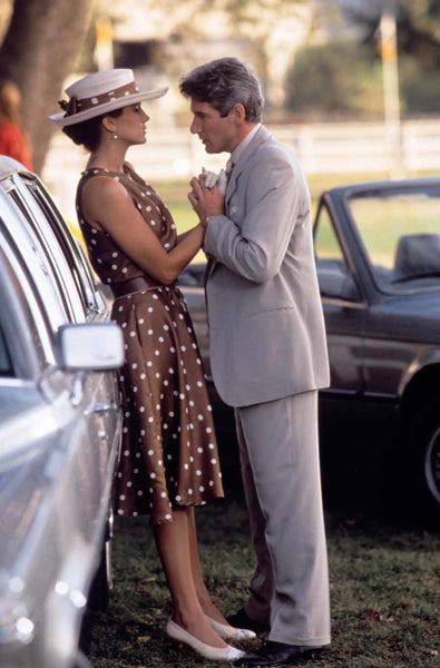 Pretty Woman Vivian Ward Brown Polka Dot Dress Julia Roberts Evening Dress