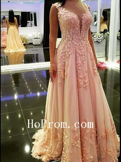 Lovely Applique Prom Dresses,Long Prom Dress,Evening Dress