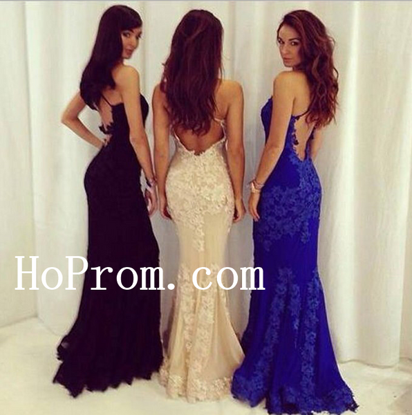 Spaghetti Straps Prom Dresses,Lace Prom Dress,Evening Dress
