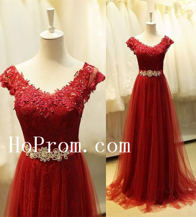 Red Prom Dresses,Long Prom Dress,Evening Dress
