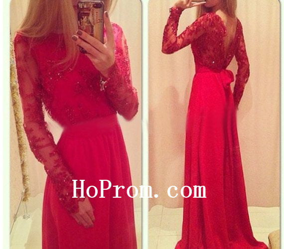 V-Backless Prom Dresses,Red Prom Dress,Evening Dress