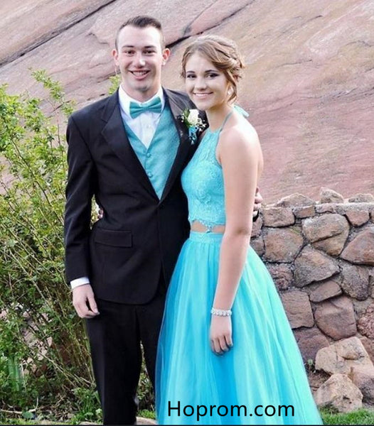 Lace Top Halter Simple Prom Dresses 2018 Online Evening Dresses
