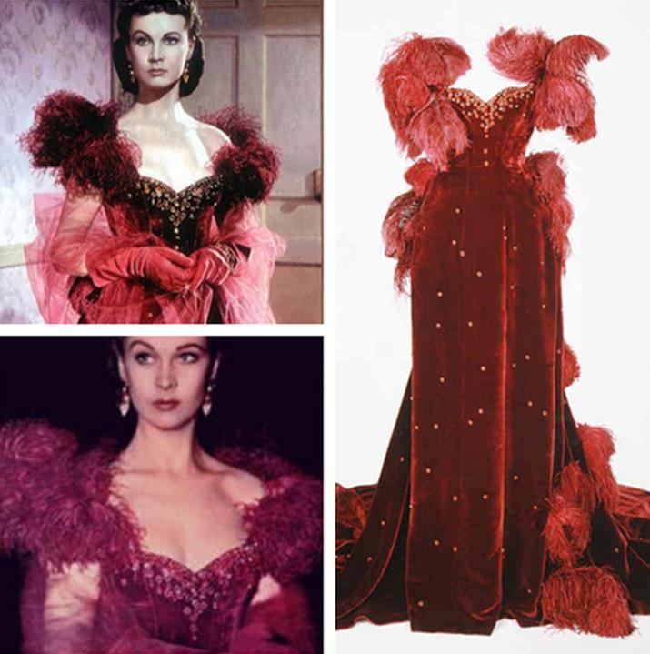 Scarlett O'Hara Red Dress Ballgown Scarlett O'Hara Garnet Gown by Vivien Leigh from Gone with the Wind