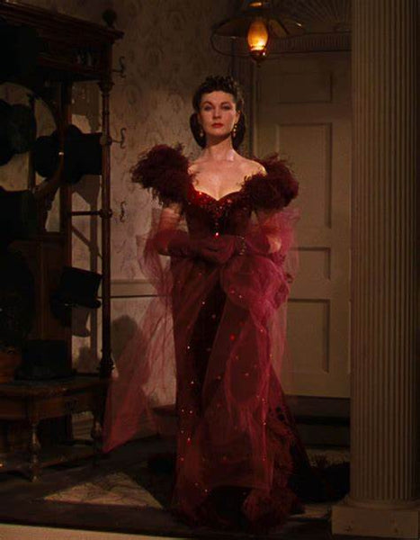 Scarlett O'Hara Red Dress Ballgown Scarlett O'Hara Garnet Gown by Vivien Leigh from Gone with the Wind
