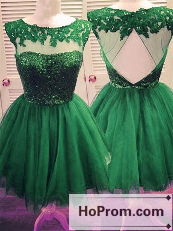 Short A-Line Cap Sleeve Prom Dresses Homecoming Dresses