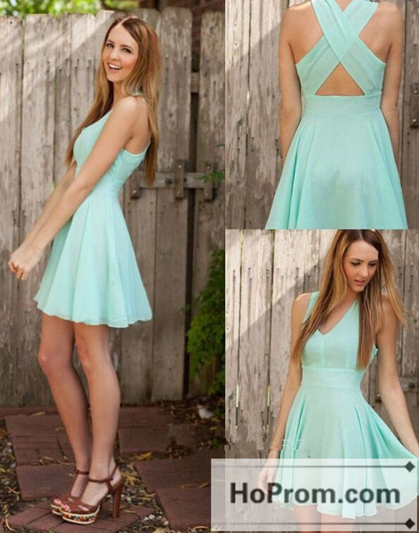 Sleeveless Chiffon A-Line Prom Dresses Homecoming Dresses