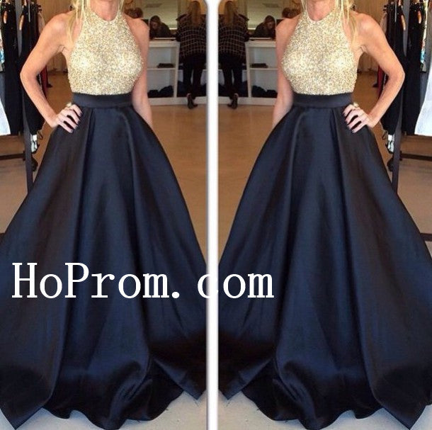 Long Gold Prom Dresses,Sequin Prom Dress,Evening Dresses