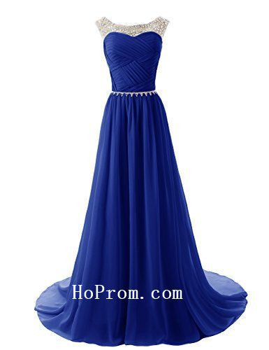 Long Prom Dresses,Royal Blue Prom Dress,Evening Dress