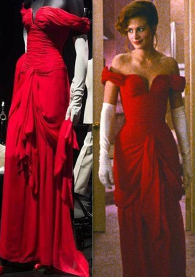 Vivian Ward By Julia Roberts Red Off The Shoulder Gown Prom Dress Vivi Vivian Ward By Julia Roberts Red Off The Shoulder Gown Prom Dress Vivi