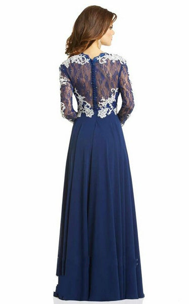 V-Neck Prom Dresses,Long Sleeve Prom Dress,Evening Dress