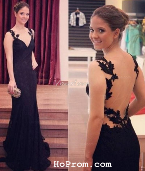 Black Long Prom Dresses Black Lace Prom Dresses Black Evening Dresses
