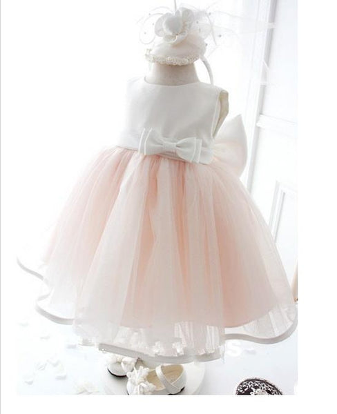 Organza Sleeveless Long Dresses Ball Gown With Bowknot