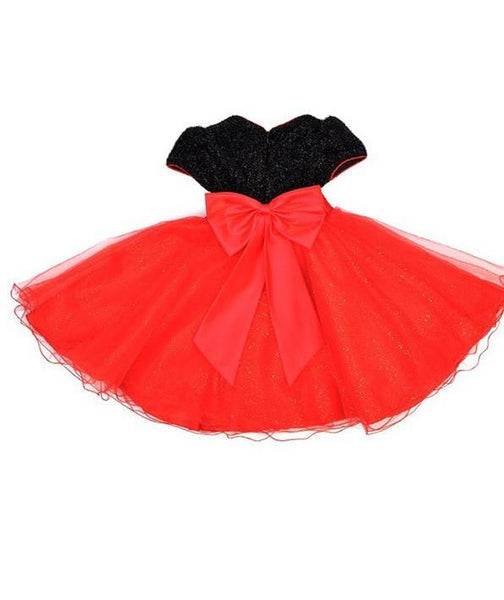 Princess Organza Scoop Short Sleeves Flower Girl Dresses With Bowknot