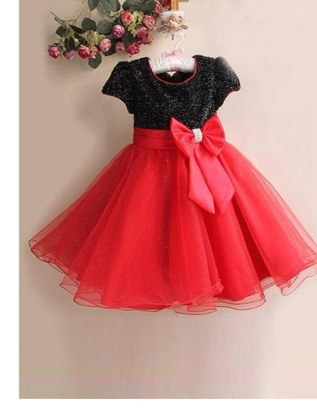 Princess Organza Scoop Short Sleeves Flower Girl Dresses With Bowknot