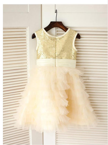 Tulle Princess Scoop Sleeveless Flower Girl Dresses With Bowknot