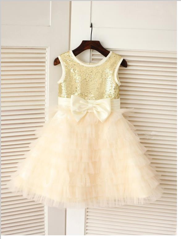 Tulle Princess Scoop Sleeveless Flower Girl Dresses With Bowknot