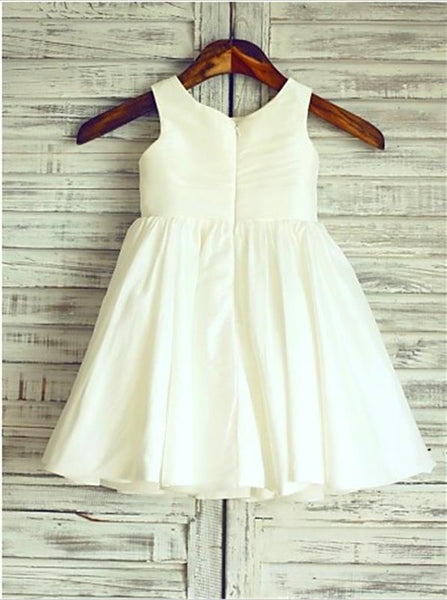 Chiffon Princess Scoop Sleeveless Flower Girl Dresses With Hand-made Flower
