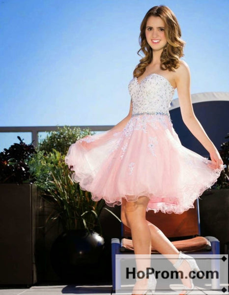 Sweetheart Applique A-Line Prom Dresses Homecoming Dresses