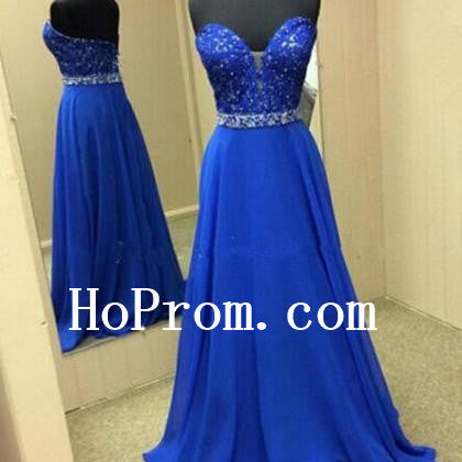 Sweetheart Blue Prom Dresses,A-Line Prom Dress,Evening Dress