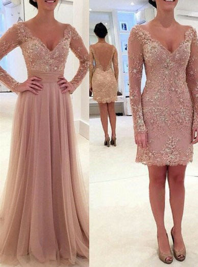 Long Sleeve Prom Dresses,Twinset Prom Dress,Evening Dress