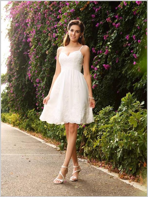 short princess wedding dresses A-Line/Princess Ruffles V-neck Sleeveless Satin Tea-Length Wedding Dresses