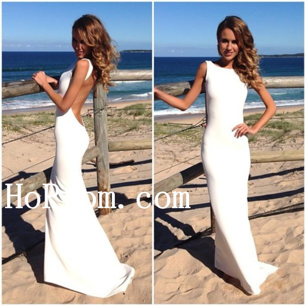 Satin Prom Dresses,Long Prom Dress,White Evening Dress